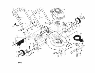 Page A Diagram and Parts List for 917371510  Craftsman Lawn Mower