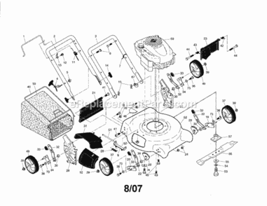 Page A Diagram and Parts List for 917371522  Craftsman Lawn Mower