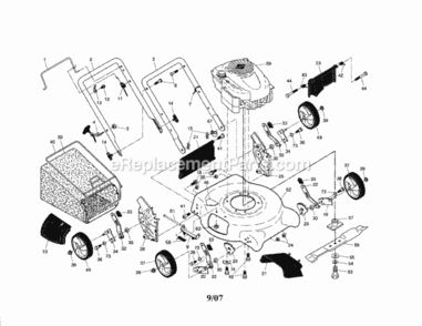 Page A Diagram and Parts List for 917371523  Craftsman Lawn Mower