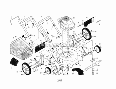 Page A Diagram and Parts List for 917371530  Craftsman Lawn Mower