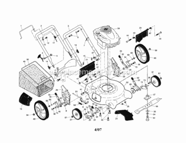 Page A Diagram and Parts List for 917371571  Craftsman Lawn Mower