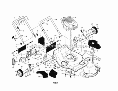 Page A Diagram and Parts List for 917371602  Craftsman Lawn Mower