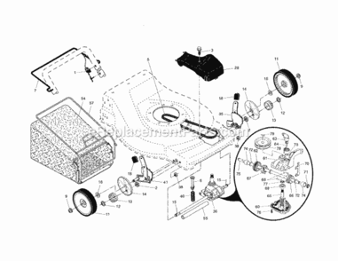 Page B Diagram and Parts List for 917371621  Craftsman Lawn Mower