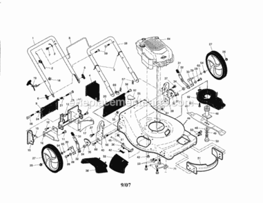 Page A Diagram and Parts List for 917371622  Craftsman Lawn Mower