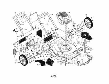 Page A Diagram and Parts List for 917371623  Craftsman Lawn Mower