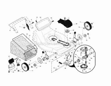 Page B Diagram and Parts List for 917371661  Craftsman Lawn Mower