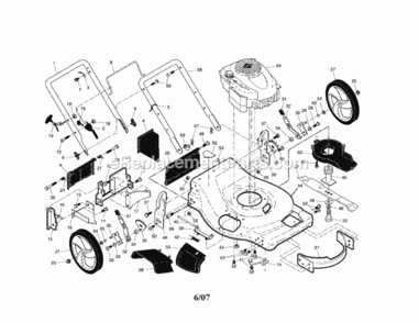 Page A Diagram and Parts List for 917371662  Craftsman Lawn Mower