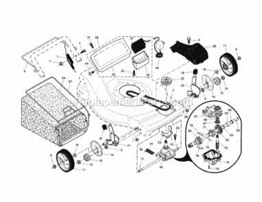 Page B Diagram and Parts List for 917371664  Craftsman Lawn Mower