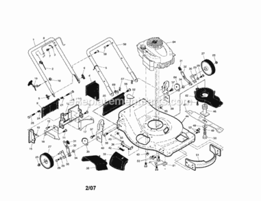 Page A Diagram and Parts List for 917371671  Craftsman Lawn Mower