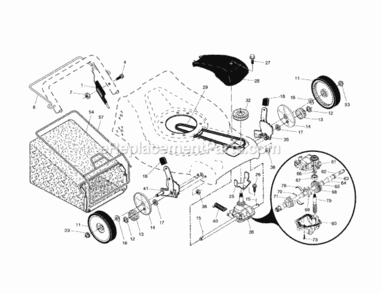 Page B Diagram and Parts List for 917371721  Craftsman Lawn Mower