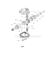 Page C Diagram and Parts List for 917371813  Craftsman Lawn Mower