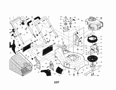 Page A Diagram and Parts List for 917371820  Craftsman Lawn Mower