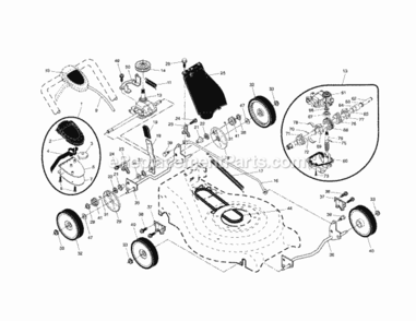 Page B Diagram and Parts List for 917371822  Craftsman Lawn Mower