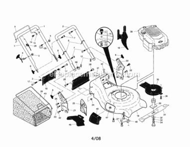 Page A Diagram and Parts List for 917371830  Craftsman Lawn Mower