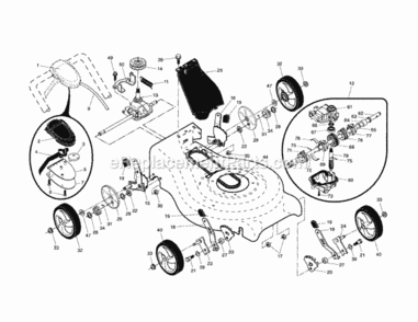 Page B Diagram and Parts List for 917371830  Craftsman Lawn Mower