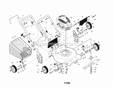 Page A Diagram and Parts List for 917371881  Craftsman Lawn Mower