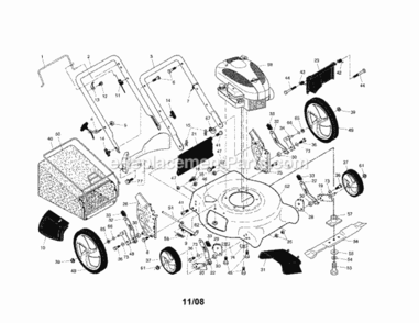 Page A Diagram and Parts List for 917371891  Craftsman Lawn Mower