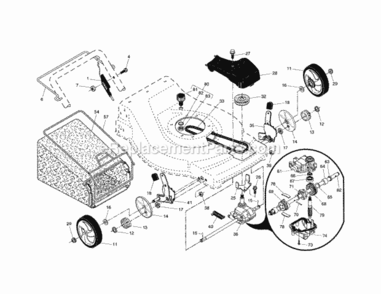 Page B Diagram and Parts List for 917371930  Craftsman Lawn Mower