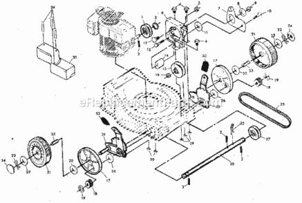 Page B Diagram and Parts List for 917372120  Craftsman Lawn Mower