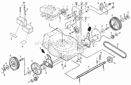 Page B Diagram and Parts List for 917372131  Craftsman Lawn Mower