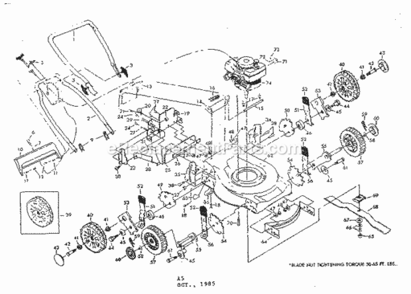 Part Location Diagram of STD12505 Craftsman Hex Head Machine Screw 1/4-20 X 1/2