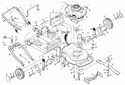 Page A Diagram and Parts List for 917372290  Craftsman Lawn Mower