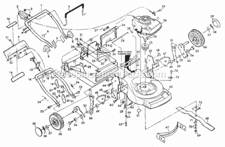 Page A Diagram and Parts List for 917372341  Craftsman Lawn Mower