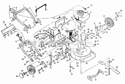 Page A Diagram and Parts List for 917372342  Craftsman Lawn Mower