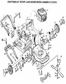 Page A Diagram and Parts List for 917372473  Craftsman Lawn Mower