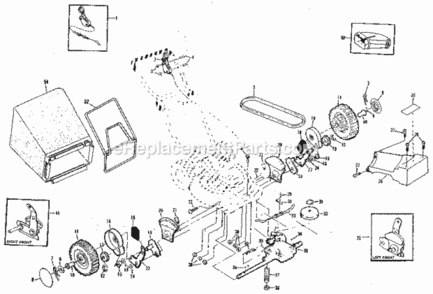 Page B Diagram and Parts List for 917372490  Craftsman Lawn Mower