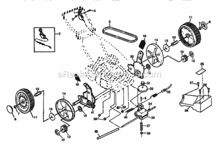 Page B Diagram and Parts List for 917372800  Craftsman Lawn Mower