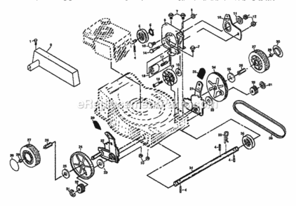Page B Diagram and Parts List for 917372821  Craftsman Lawn Mower