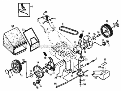 Page B Diagram and Parts List for 917372831  Craftsman Lawn Mower