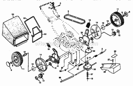 Page B Diagram and Parts List for 917372850  Craftsman Lawn Mower