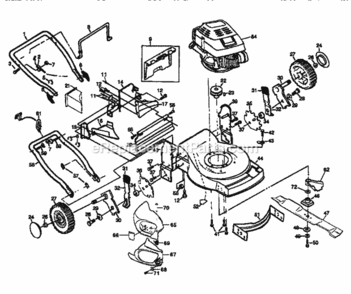 Page A Diagram and Parts List for 917372852  Craftsman Lawn Mower