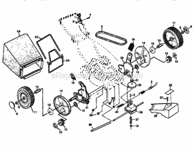 Page B Diagram and Parts List for 917372852  Craftsman Lawn Mower