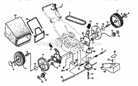 Page B Diagram and Parts List for 917372853  Craftsman Lawn Mower