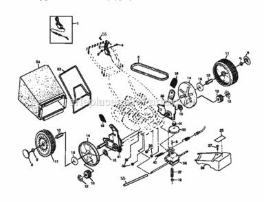 Page B Diagram and Parts List for 917372860  Craftsman Lawn Mower