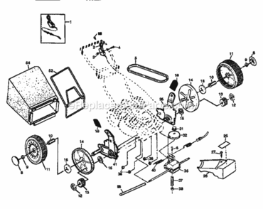 Page B Diagram and Parts List for 917372861  Craftsman Lawn Mower