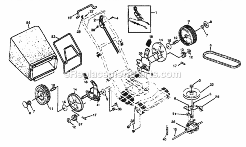 Page B Diagram and Parts List for 917372871  Craftsman Lawn Mower