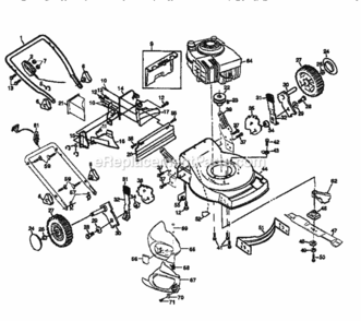 Page A Diagram and Parts List for 917372881  Craftsman Lawn Mower