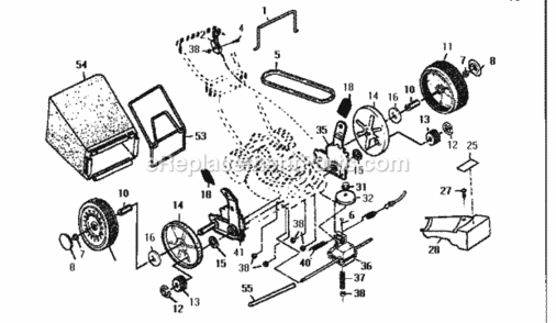 Page B Diagram and Parts List for 917372881  Craftsman Lawn Mower