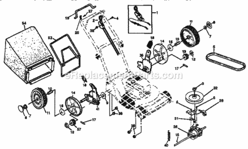 Page C Diagram and Parts List for 917372891  Craftsman Lawn Mower