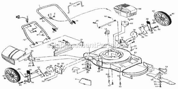 Part Location Diagram of 701969X459 Craftsman Handle Bracket Assembly