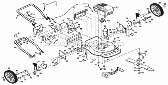 Page A Diagram and Parts List for 917373231  Craftsman Lawn Mower