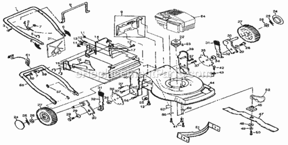 Part Location Diagram of 701463 Briggs and Stratton Plastic drawer, handle