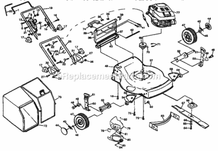 Page B Diagram and Parts List for 917373460  Craftsman Lawn Mower