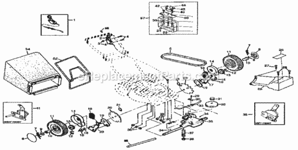 Page B Diagram and Parts List for 917373580  Craftsman Lawn Mower