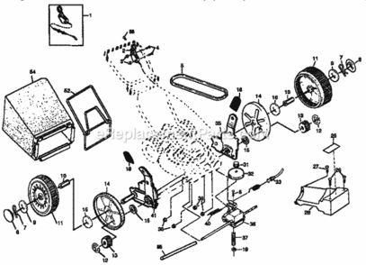 Page C Diagram and Parts List for 917373682  Craftsman Lawn Mower