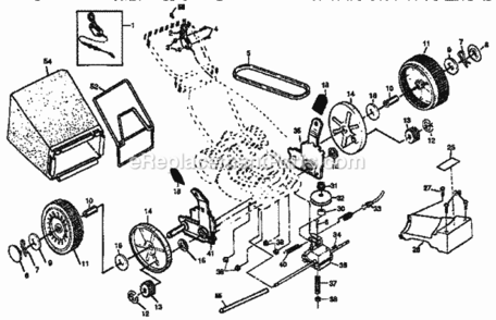 Page C Diagram and Parts List for 917373821  Craftsman Lawn Mower